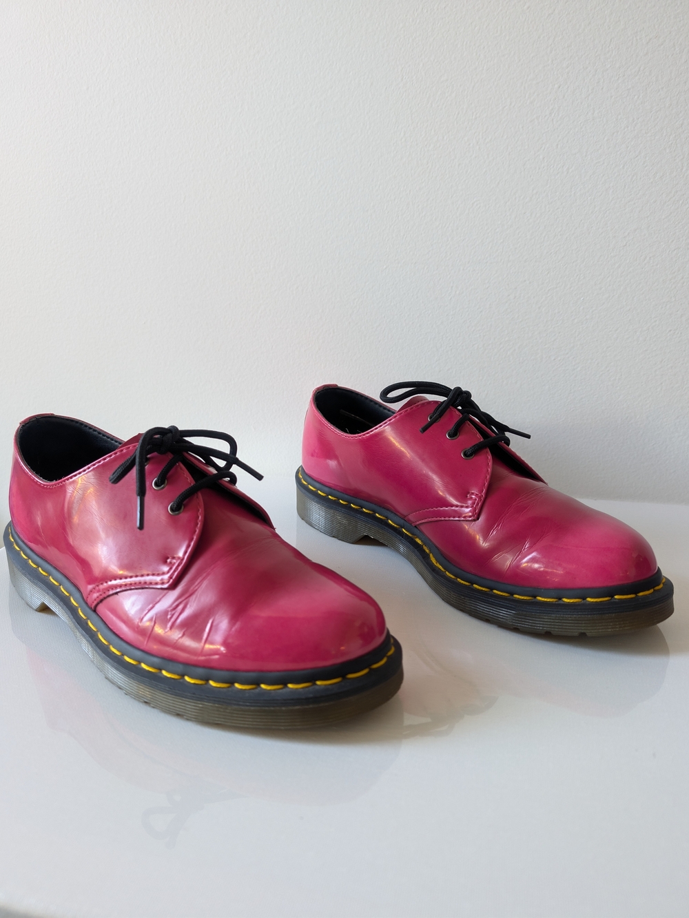 Dr. Martens 1461 Pink Patent Leather Oxford Shoes | US 8